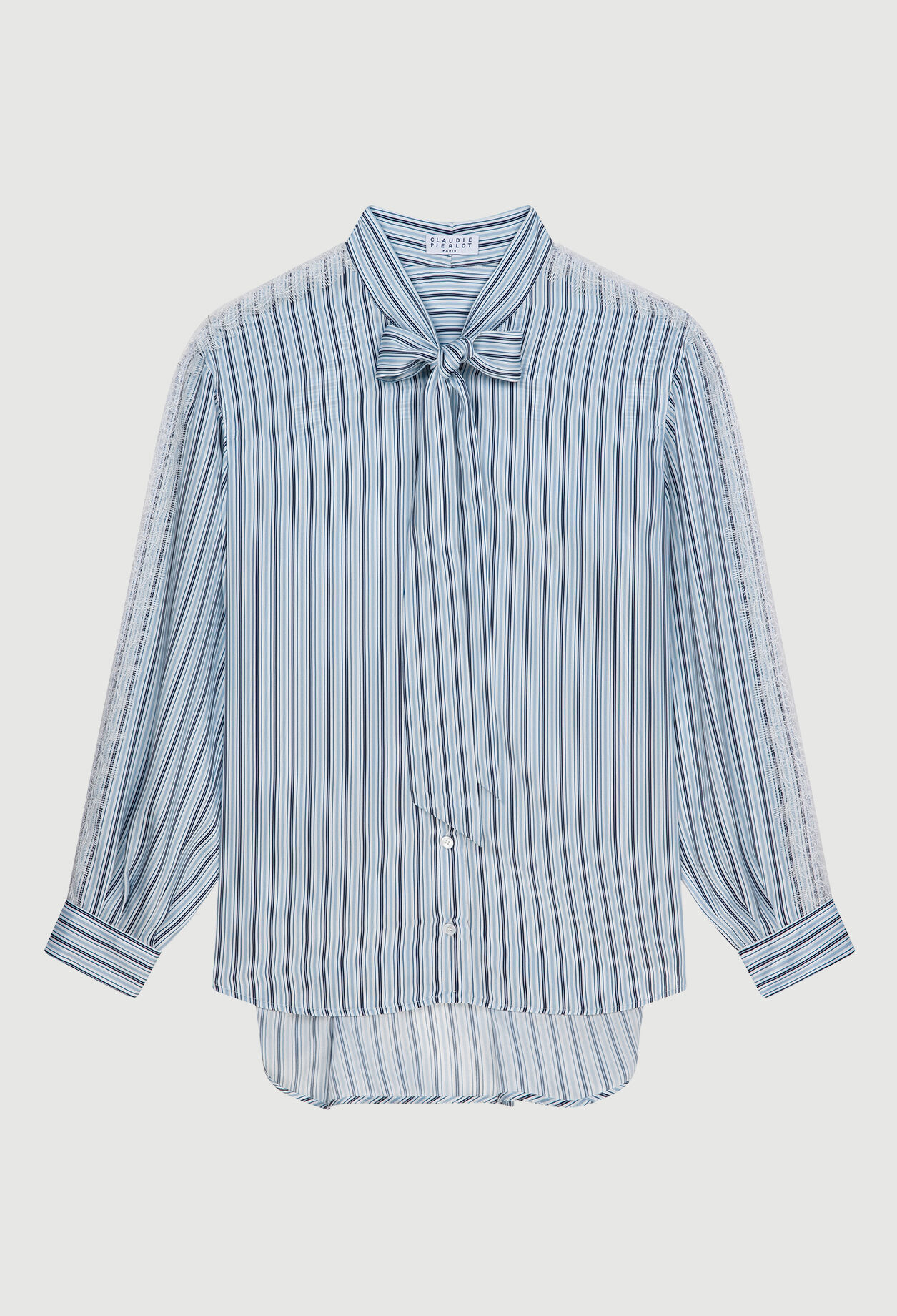 Camisa con cuello chalina