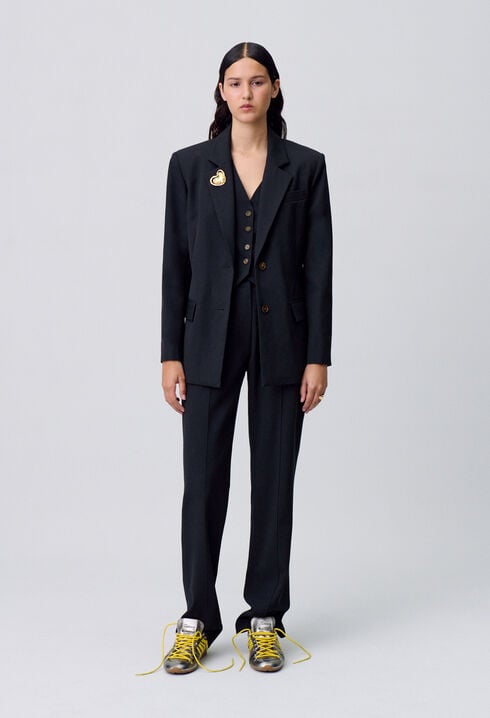 Chaqueta recta de traje