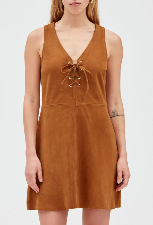 Vestido de ante