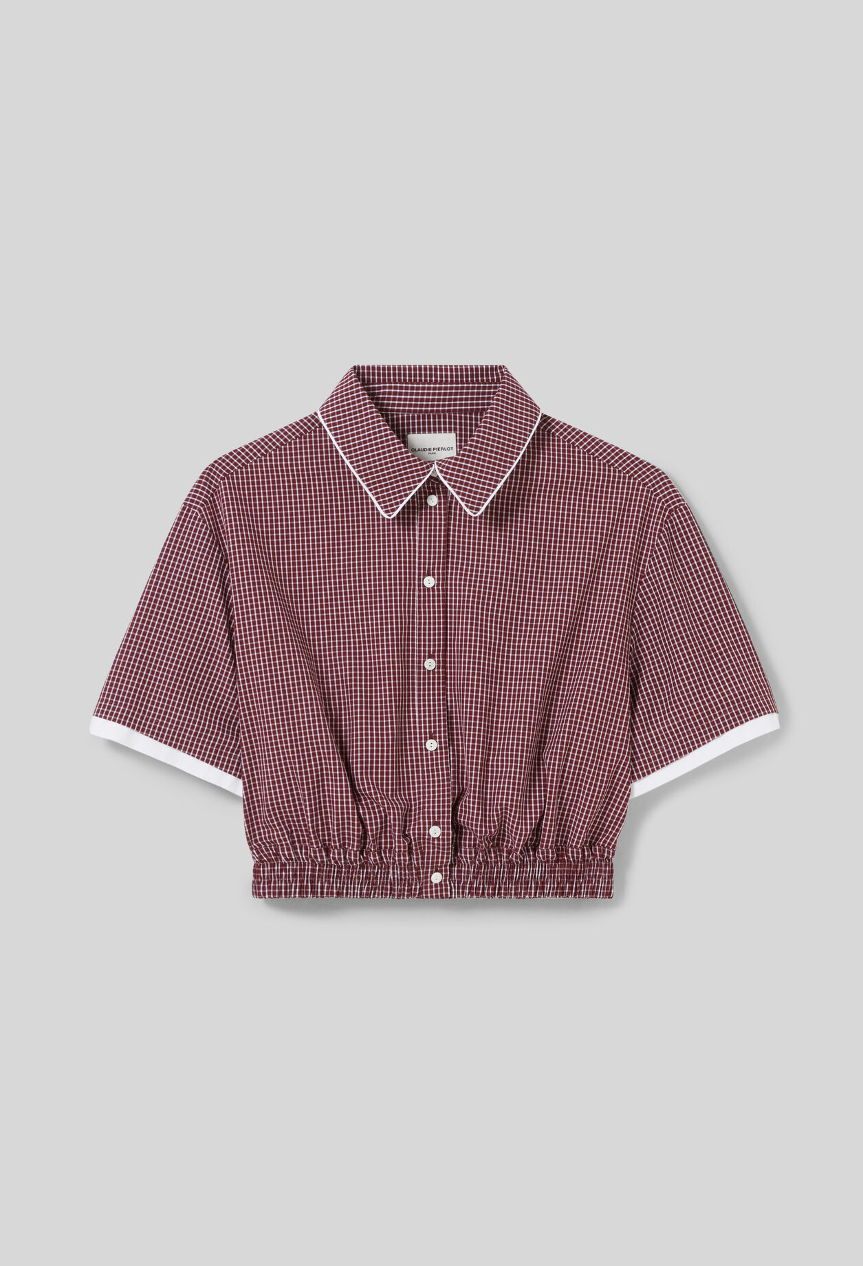 Camisa corta de cuadros