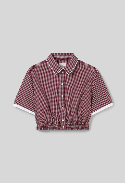 Camisa corta de cuadros