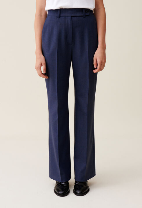 Pantalón de traje lana azul marino