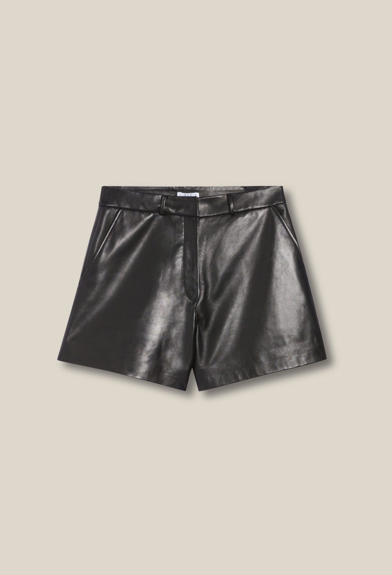 Shorts de piel negros 