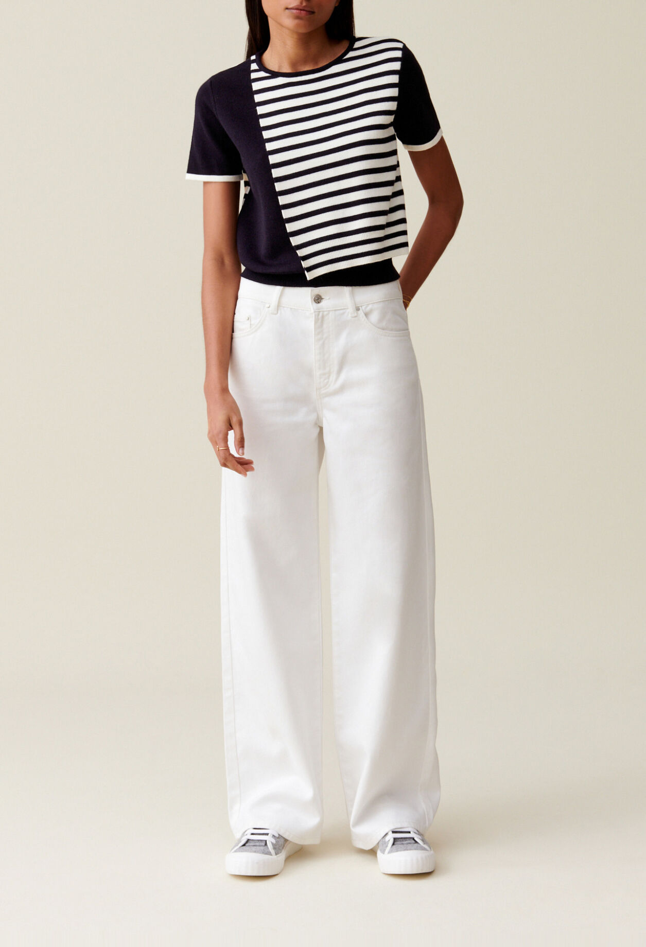 Jersey corto estilo marinero