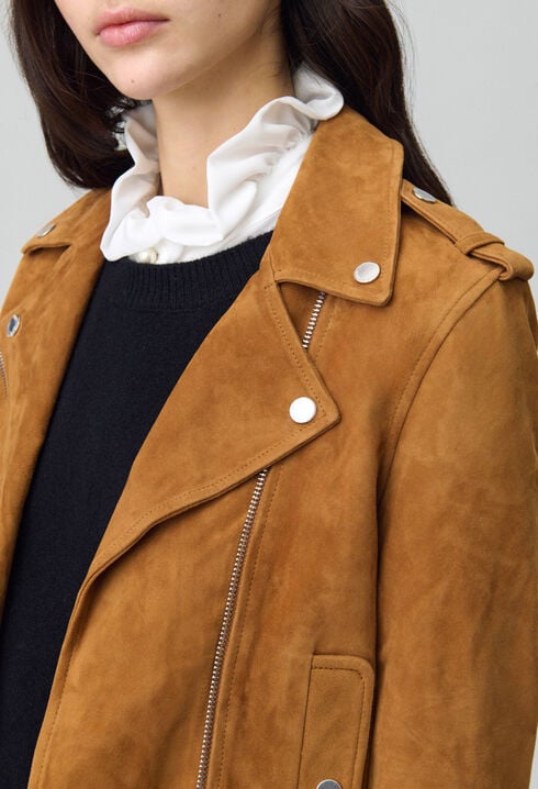 Chaqueta biker de ante