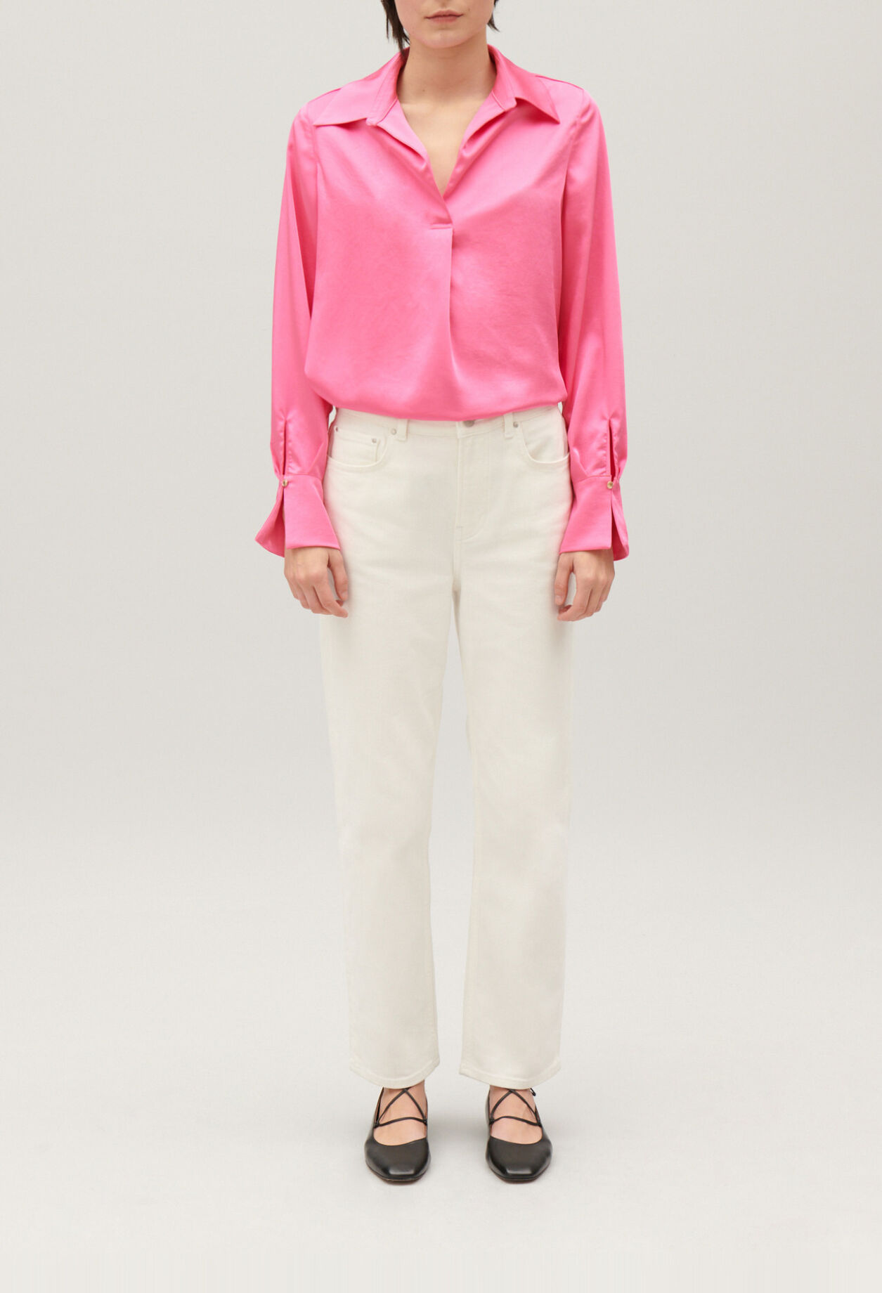 Blusa fluida en rosa