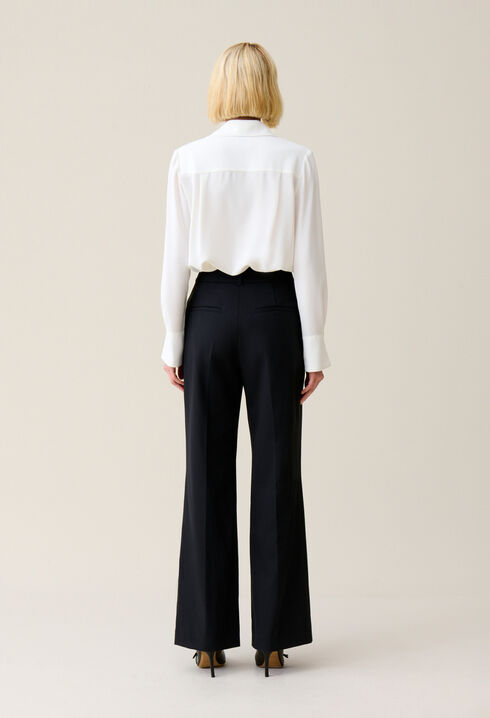 Pantal&oacute;n de traje lana azul marino