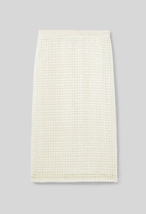 Falda midi de crochet