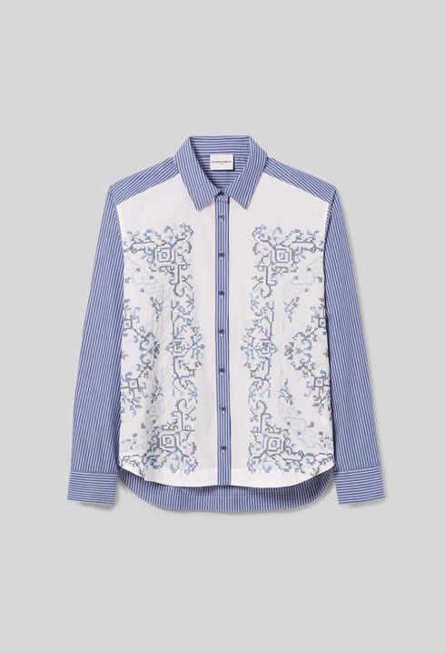 Camisa de algod&oacute;n a rayas