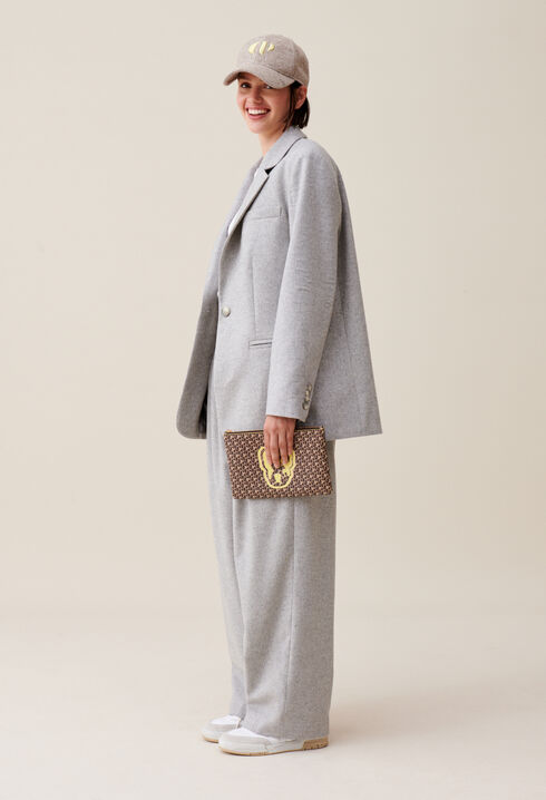Chaqueta sastre gris lana mezclada