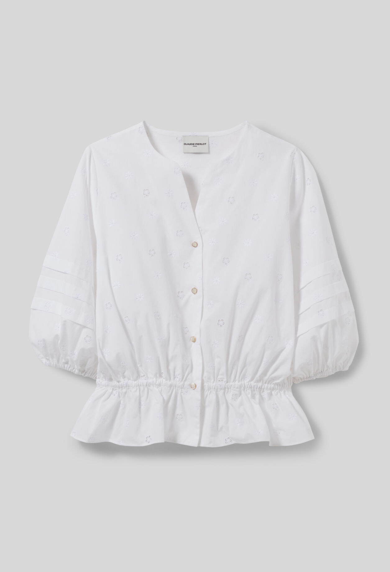 Camisa elástica bordada