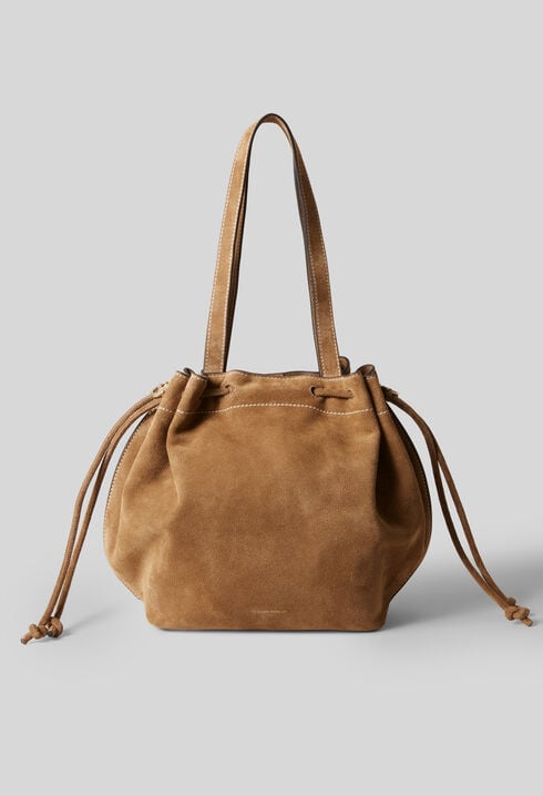 Bolso tote de cuero de ante