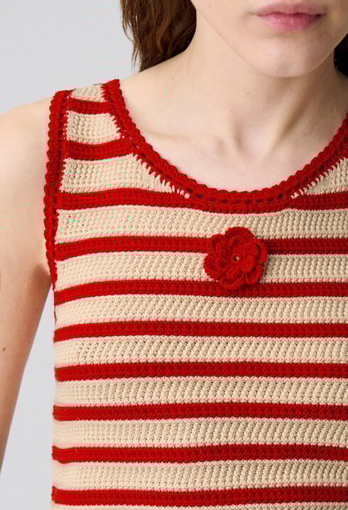 Top de crochet a rayas