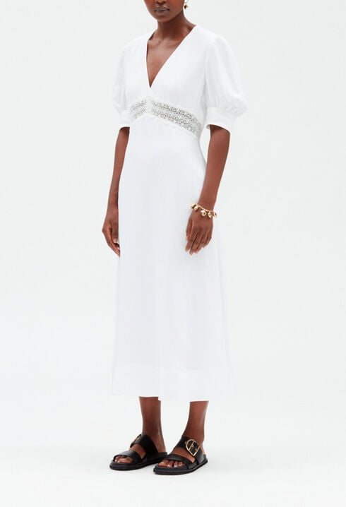 Vestido midi bordado