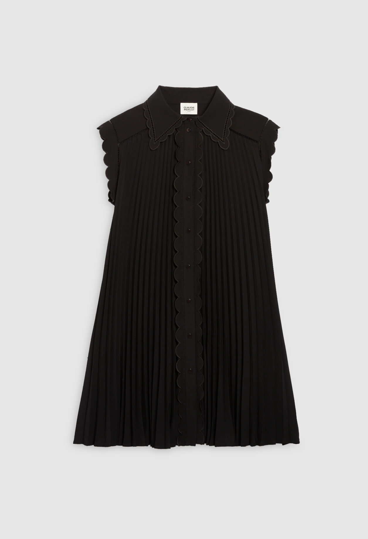Vestido corto plisado