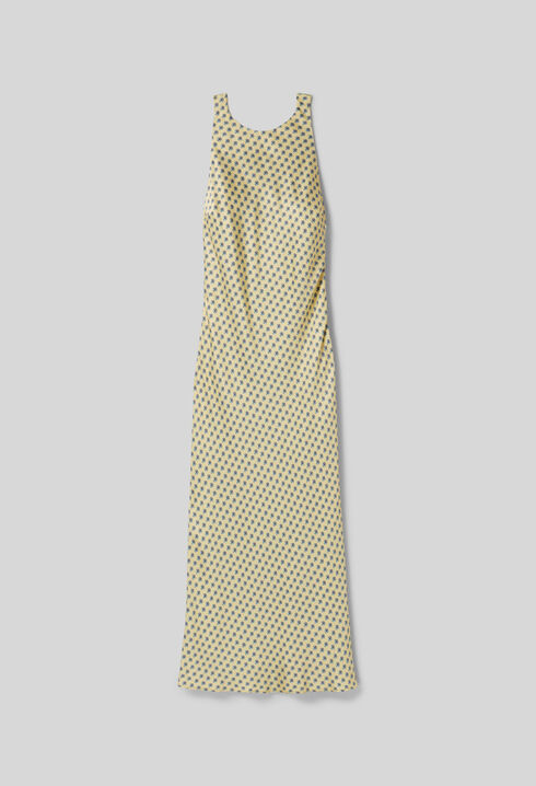 Vestido largo de raso