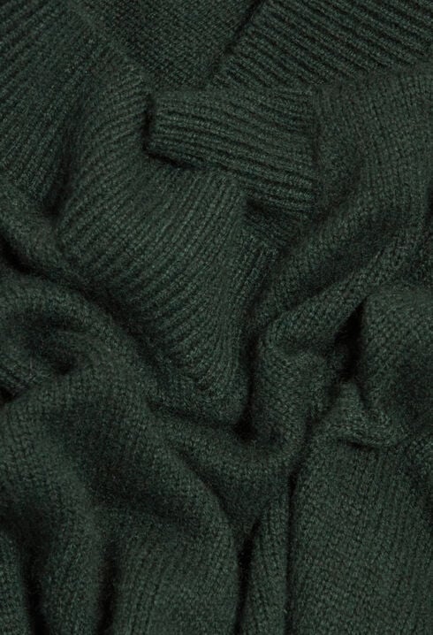 Vestido jersey con cuello de pico