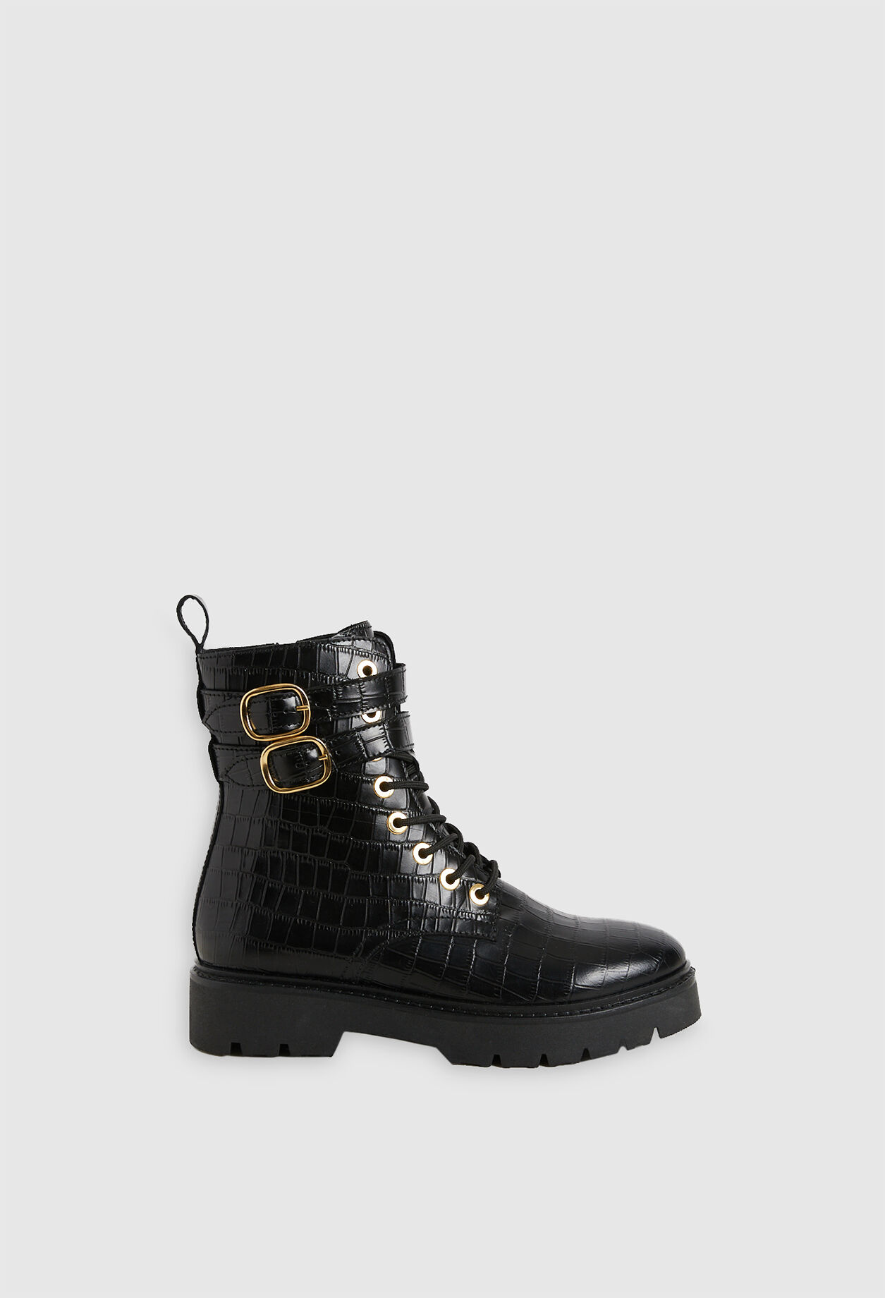 Botas altas con cordones