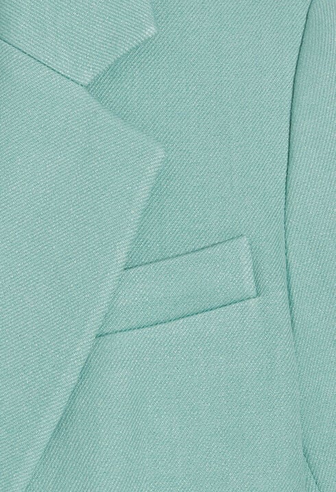 Chaqueta de traje mezcla lino verde agua