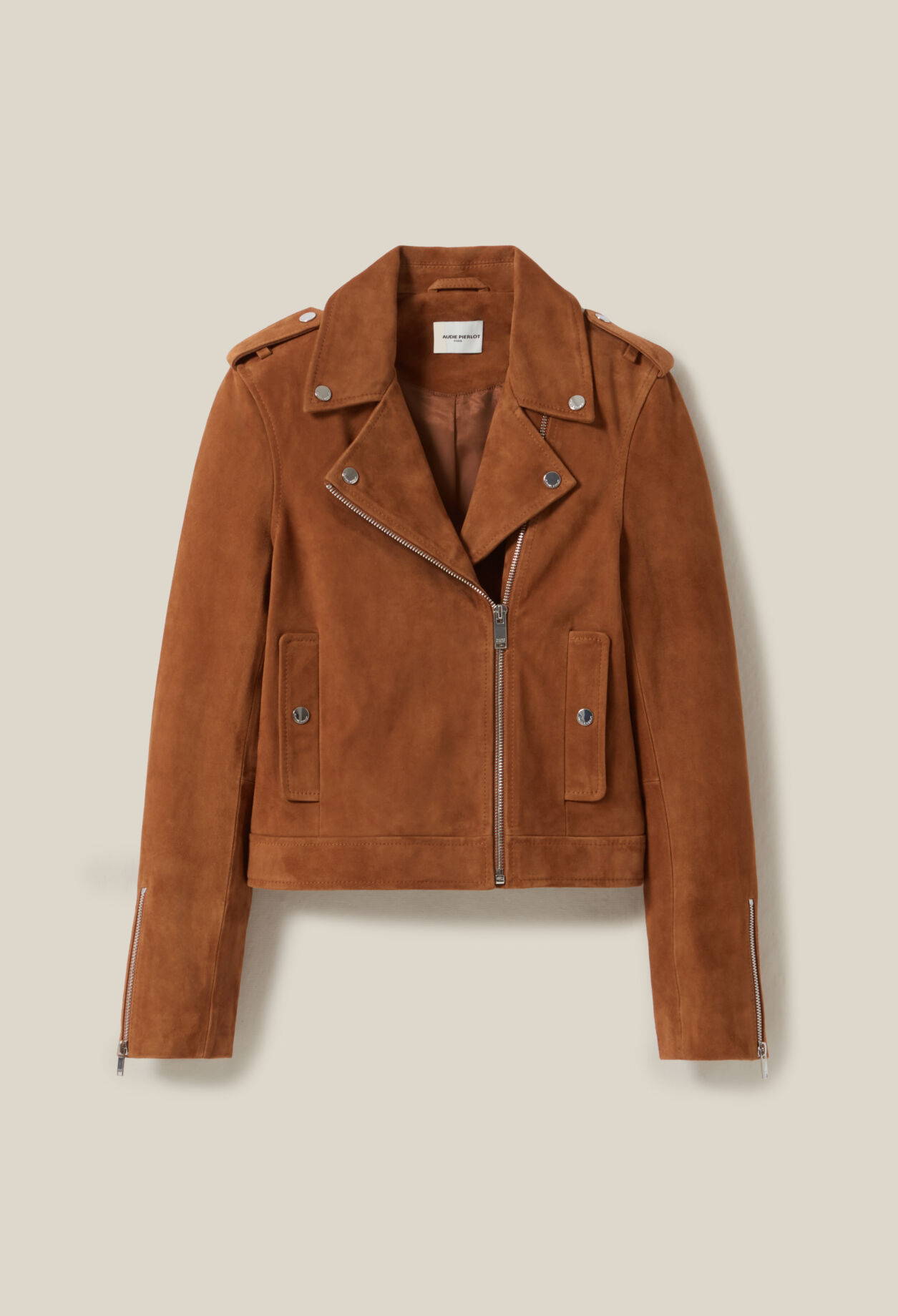 Chaqueta biker de ante