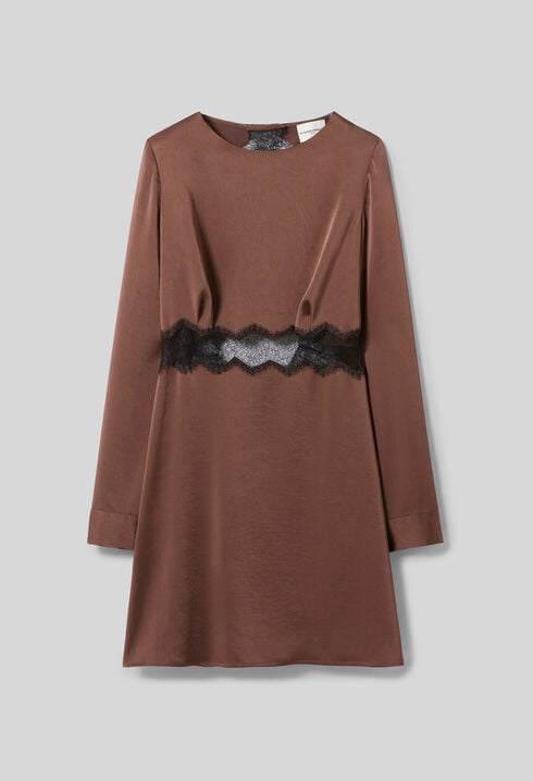 Vestido corto satinado