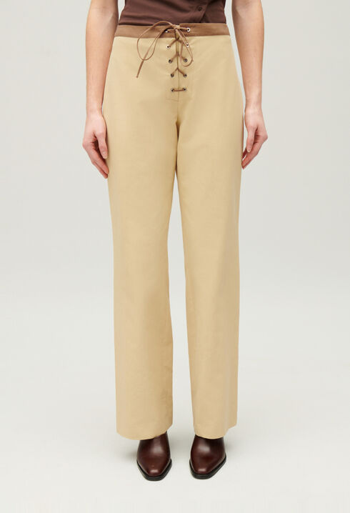 Pantal&oacute;n bicolor con cord&oacute;n