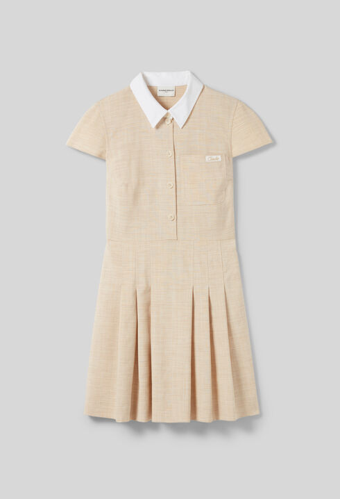Vestido corto plisado