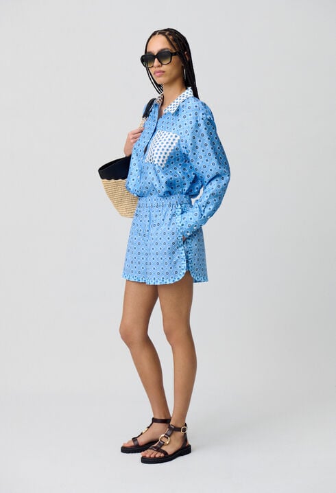 Short fluido estampado