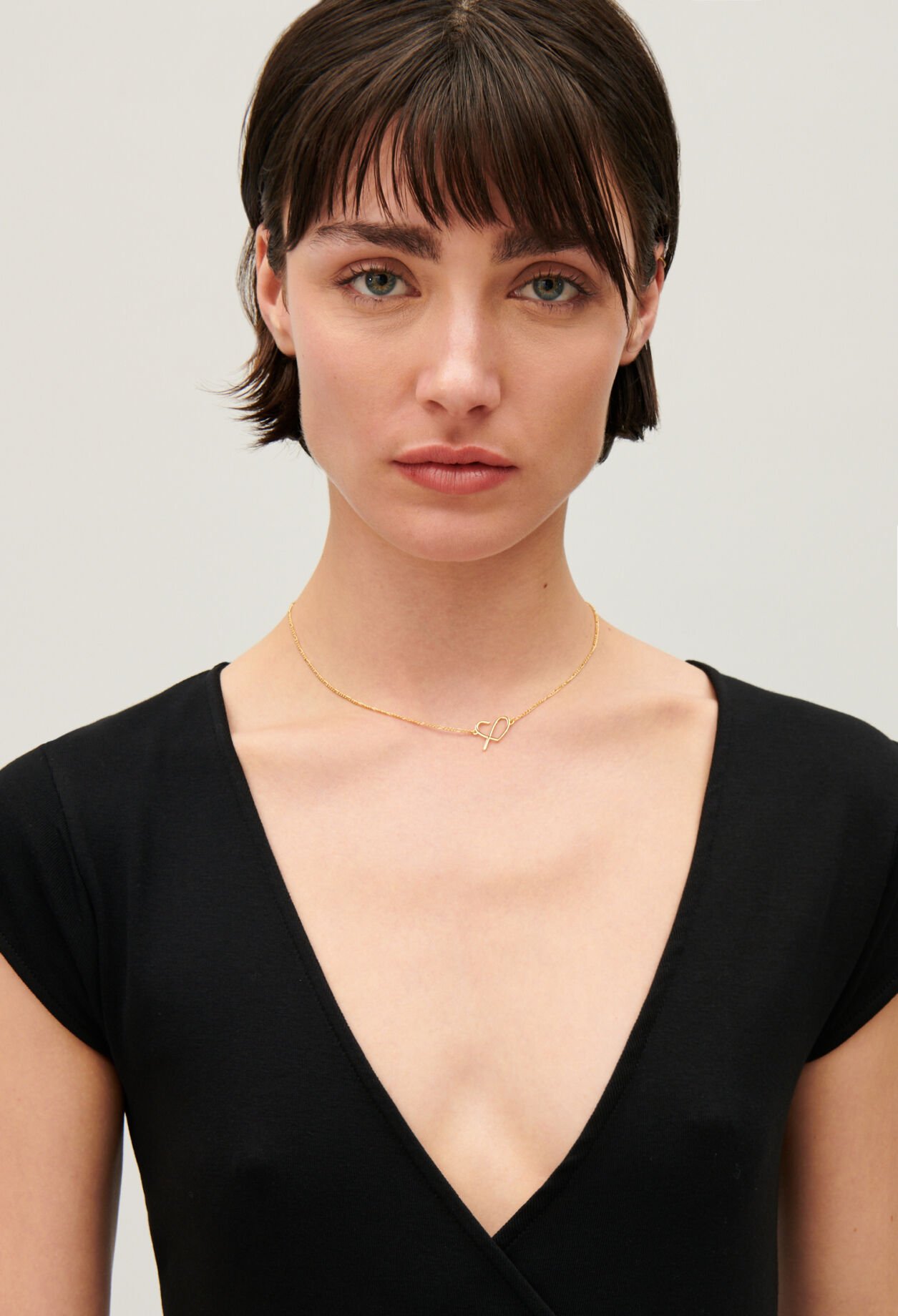 Collar corazón CP latón dorado