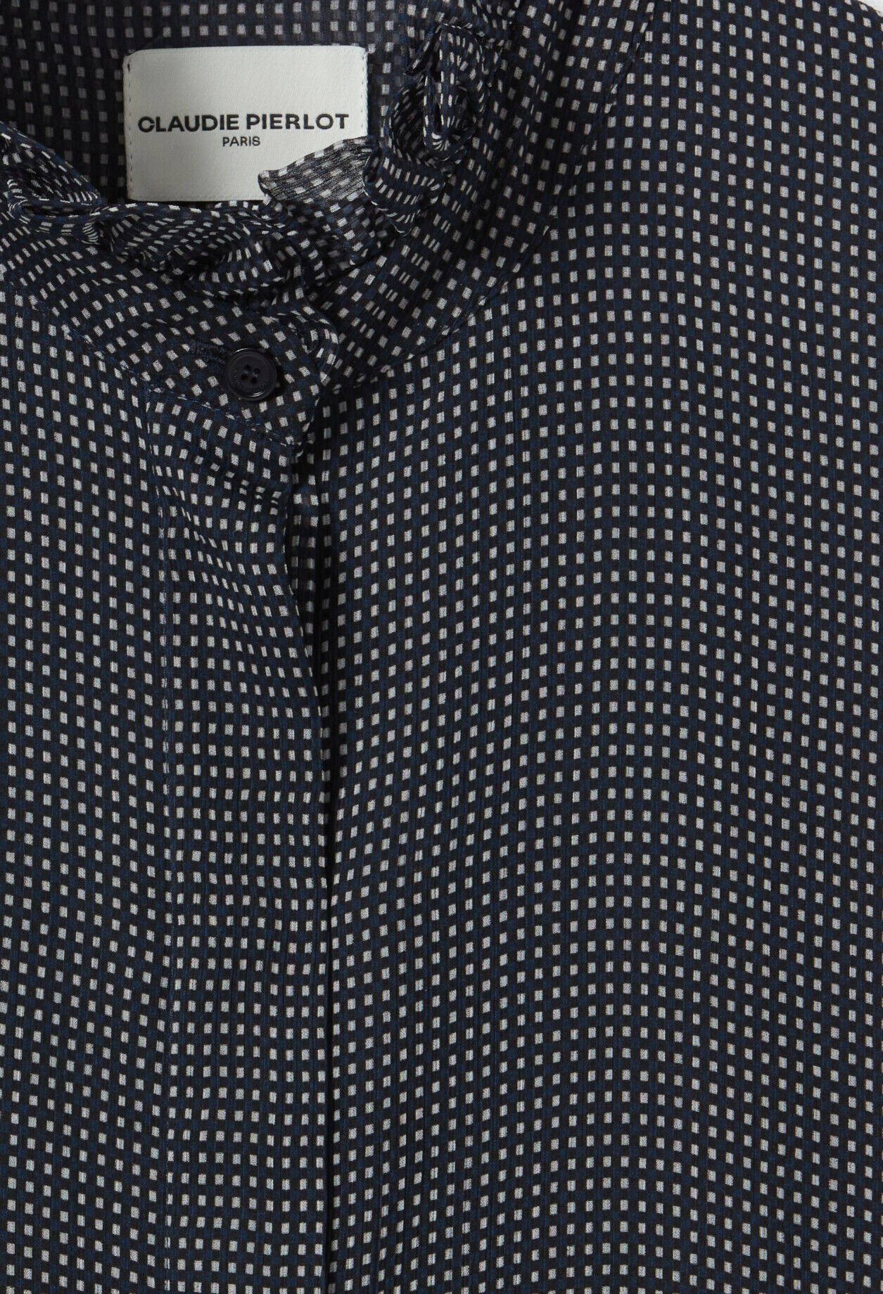 Camisa fluida a cuadros pequeños