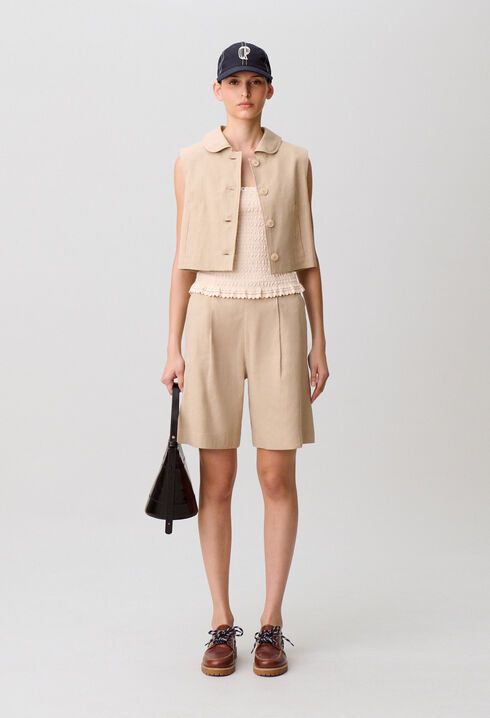 Blazer corto de lino