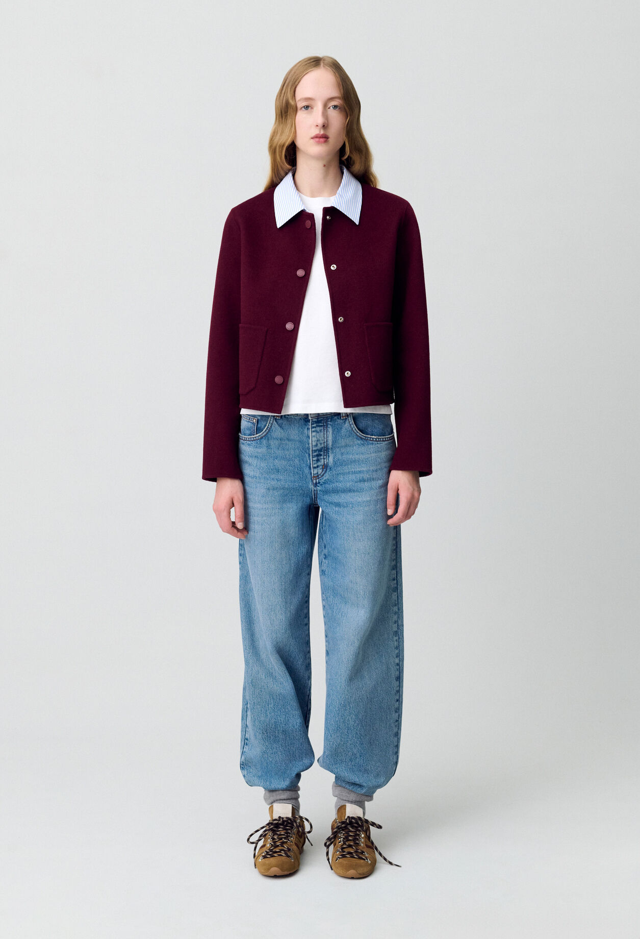 Chaqueta corta de lana