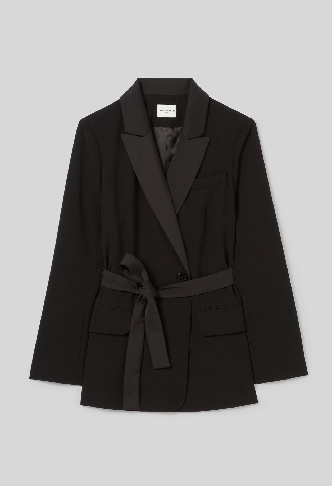 Chaqueta de traje con cinturón