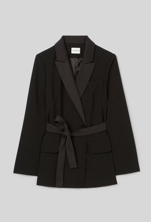 Chaqueta de traje con cinturón
