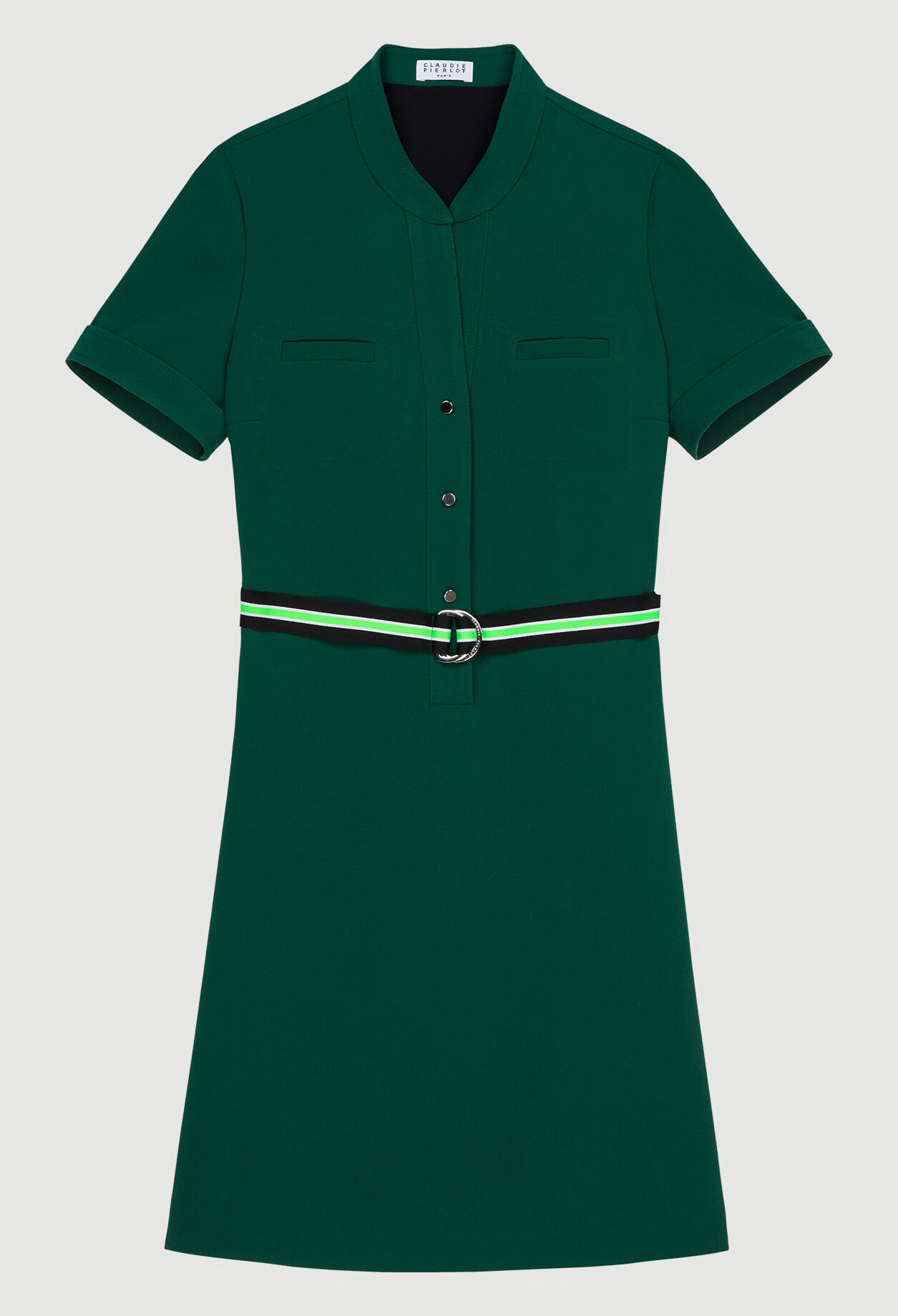 Vestido corto con cinturón