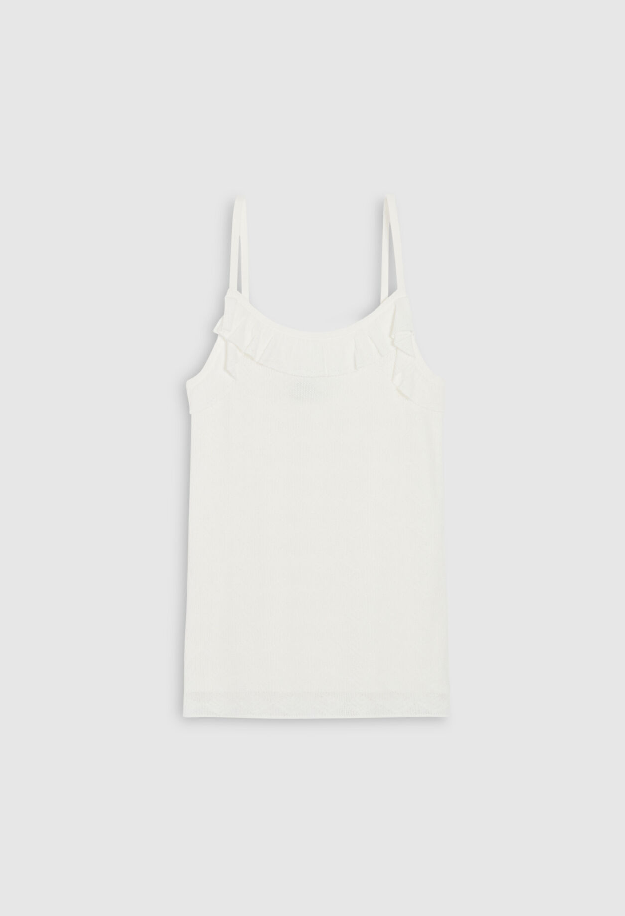 Camiseta de tirantes de punto volante