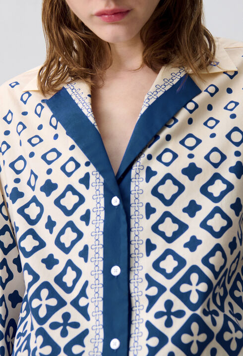Camisa fluida estampada