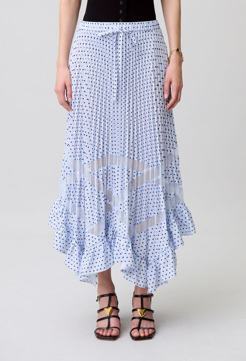 Falda midi de encaje