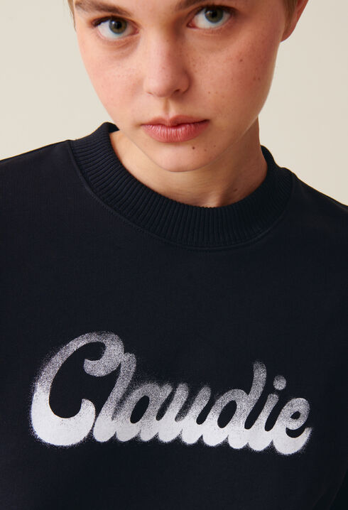 Sudadera amplia Claudie estampada