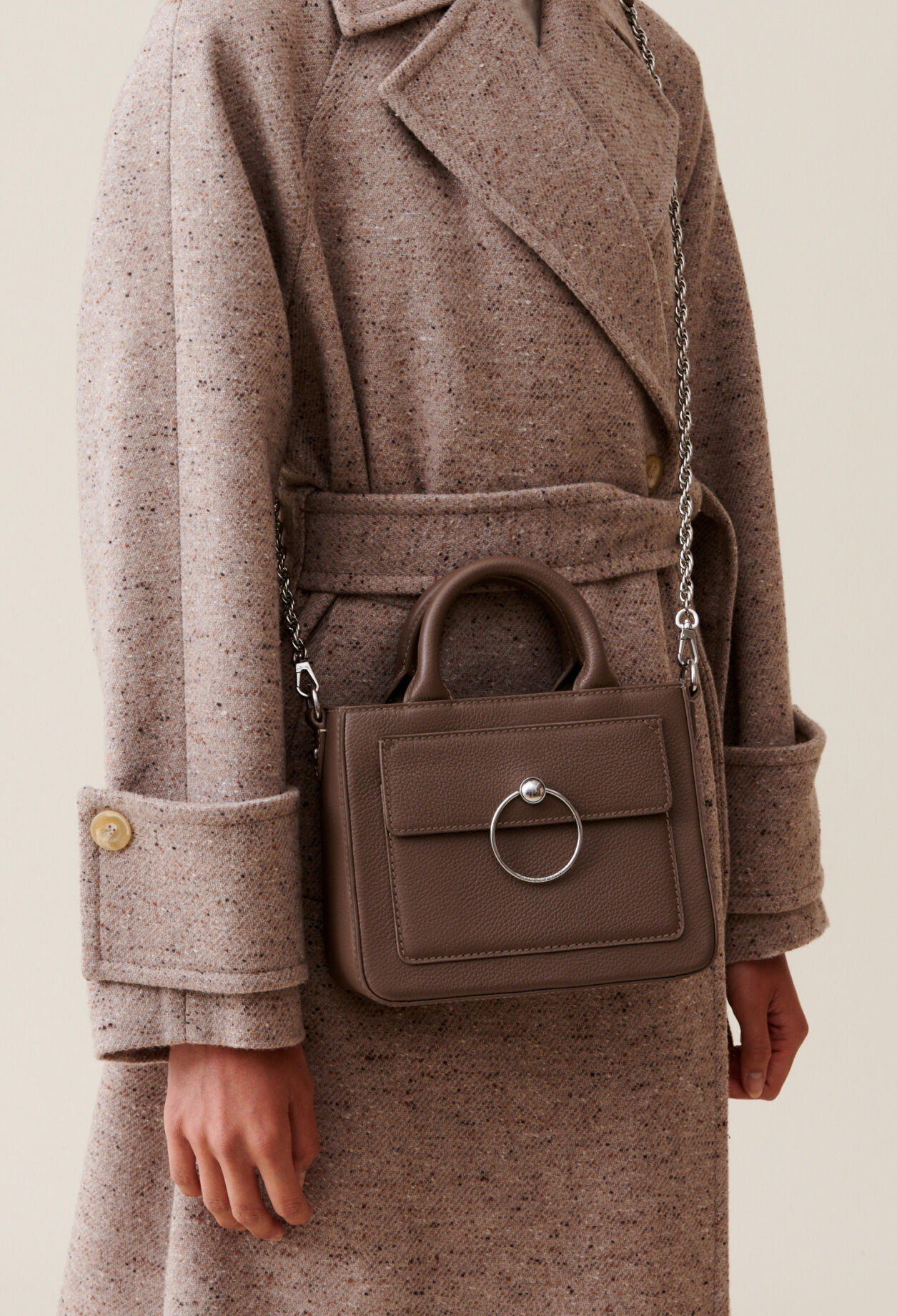 Bolso Anouck piel granulada cadena