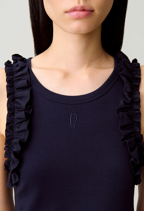 Camiseta bordada de algod&oacute;n