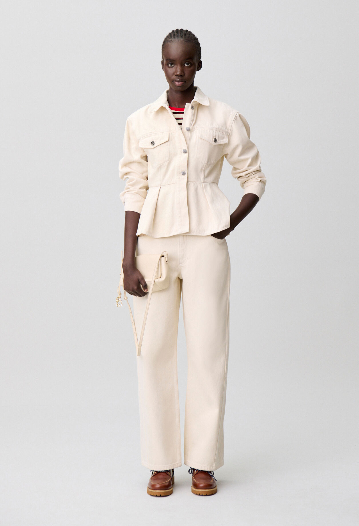 Cazadora vaquera cruda manga larga