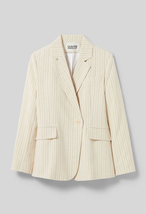 Chaqueta de traje a rayas