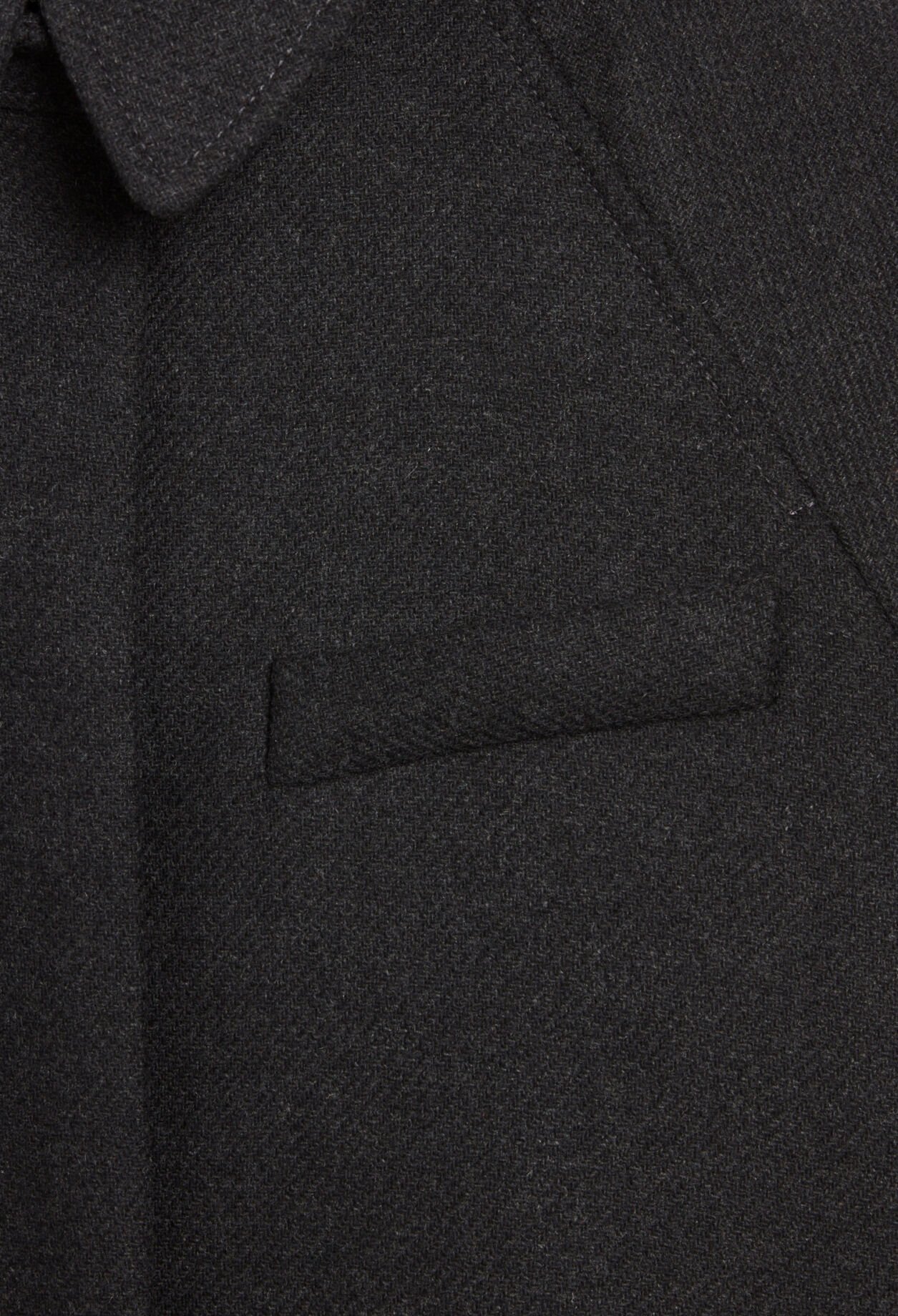 Abrigo largo medio lana gris chiné