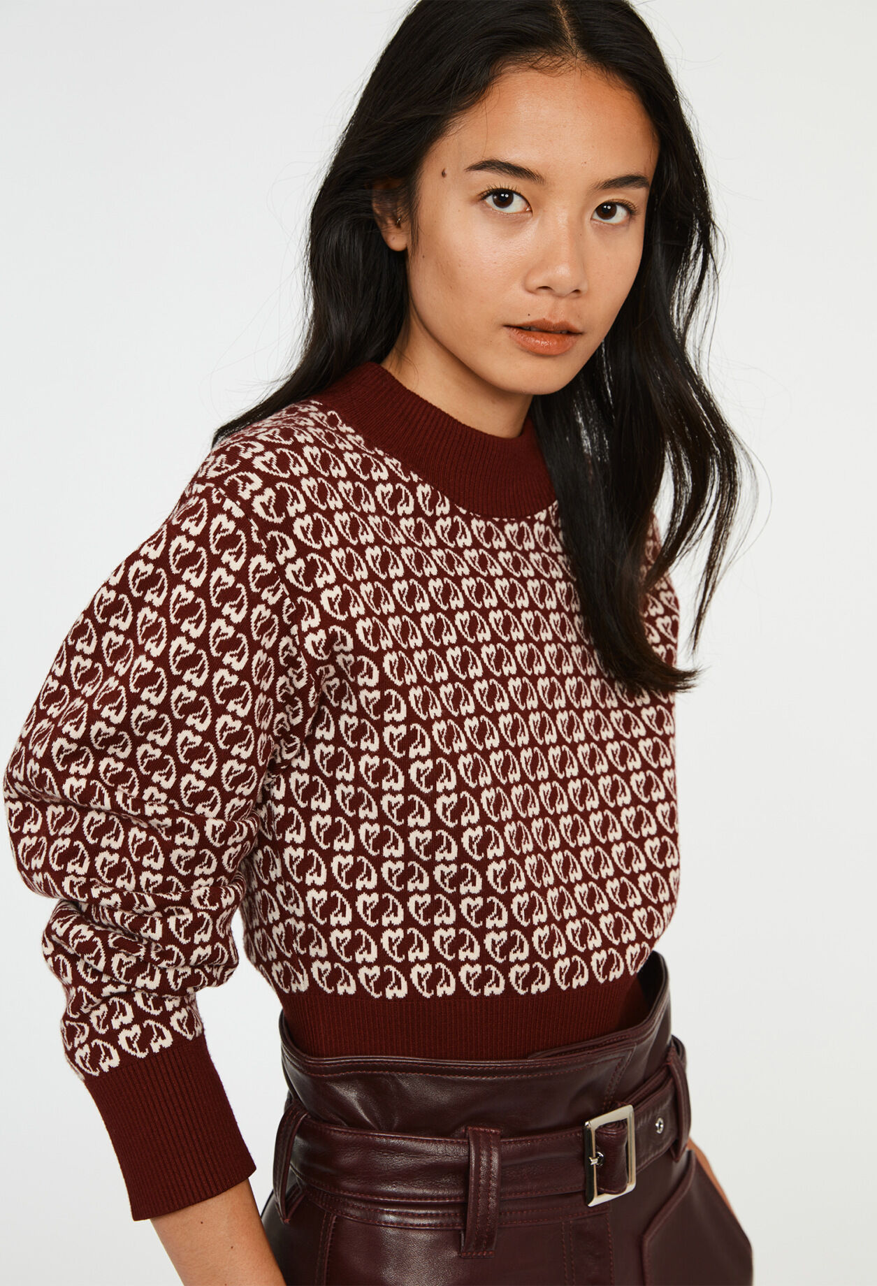 Jersey dos tonos de punto jacquard