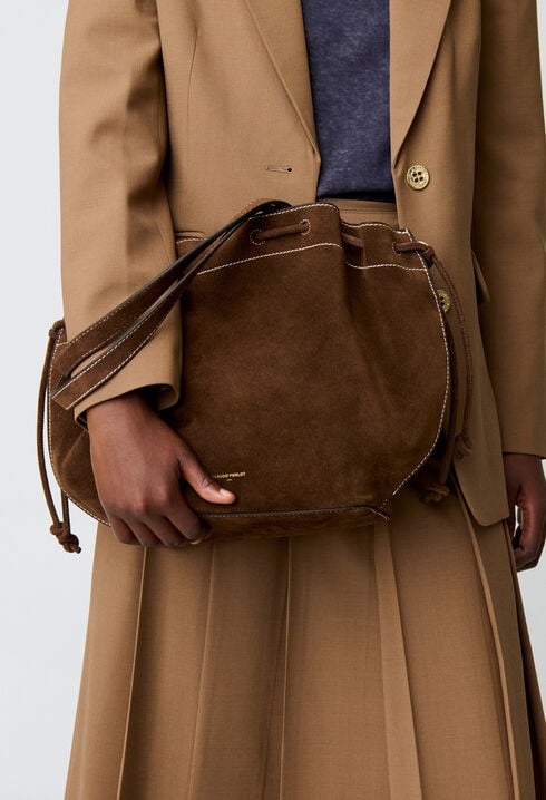 Bolso Alban de cuero de ante