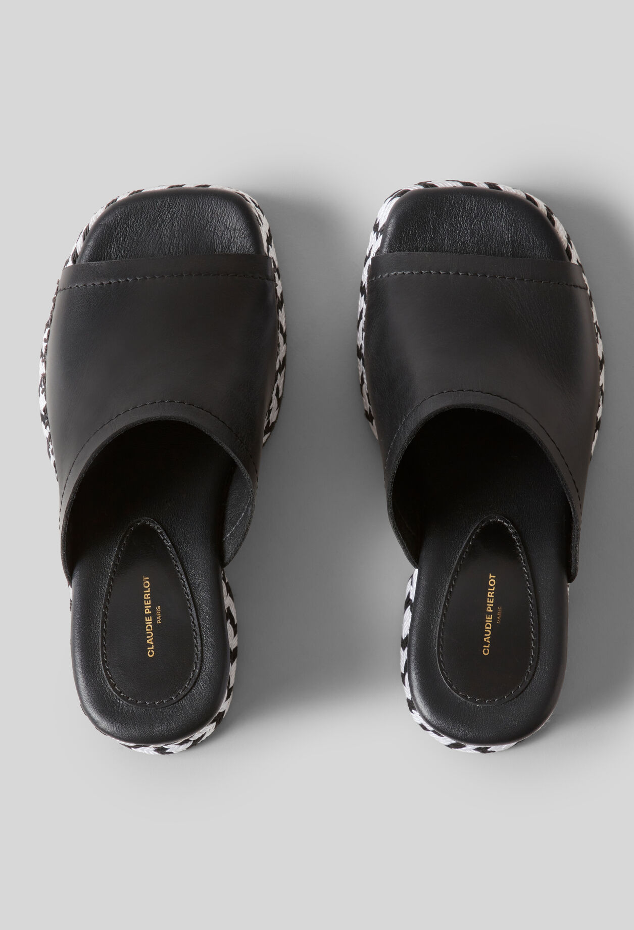 Mules trenzadas bicolor
