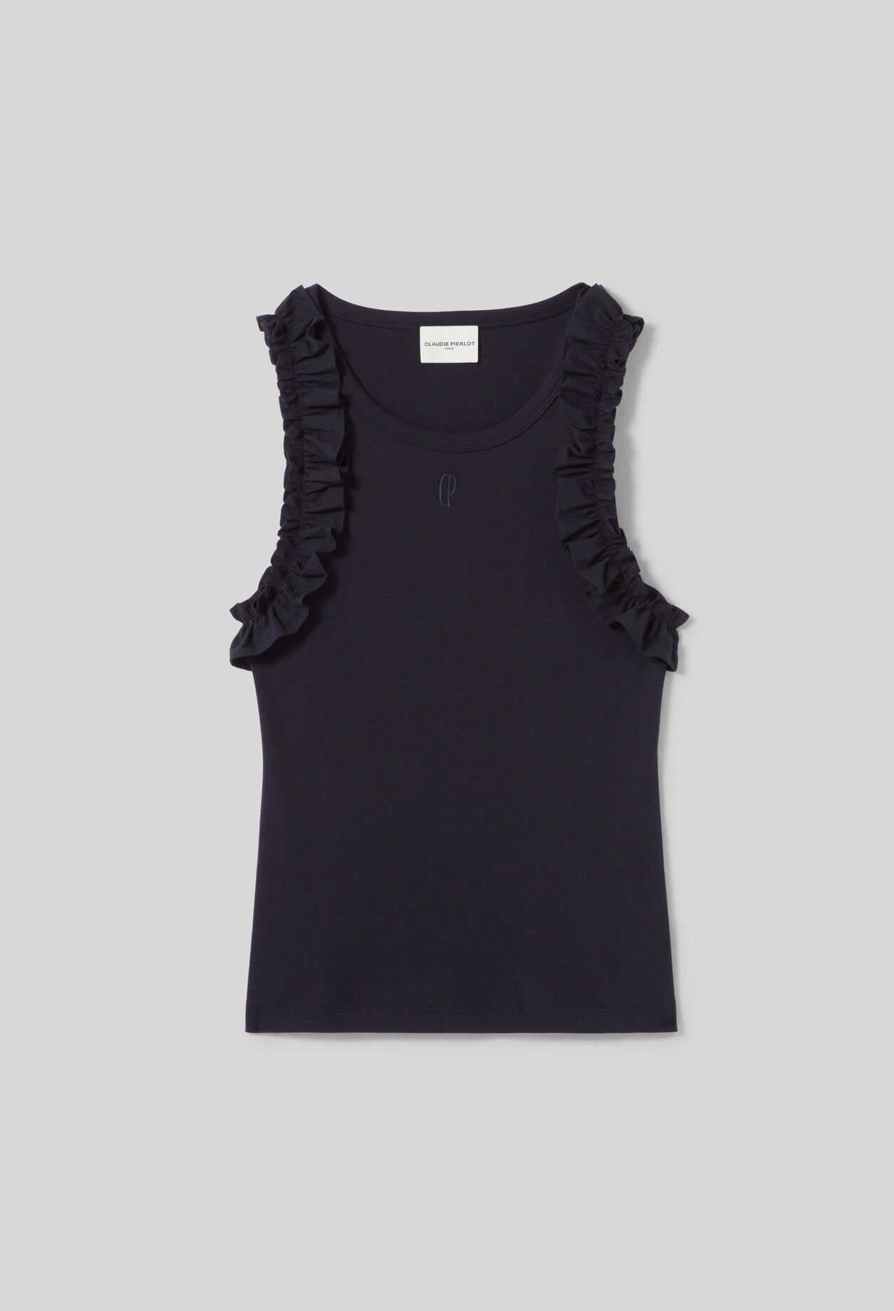 Camiseta bordada de algod&oacute;n