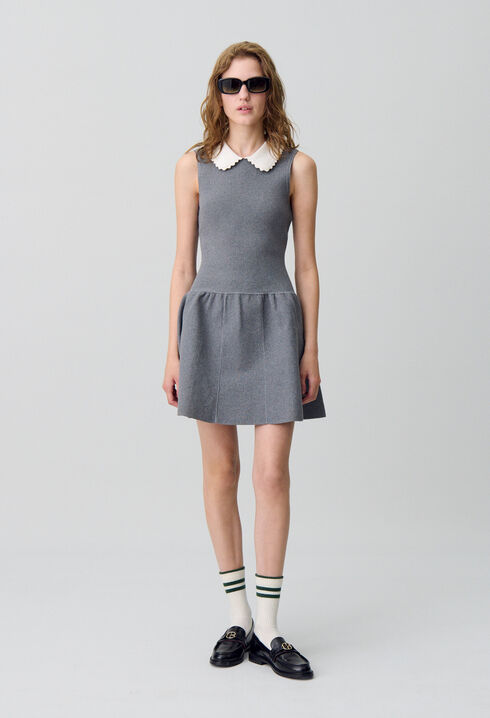 Vestido corto de línea evasé