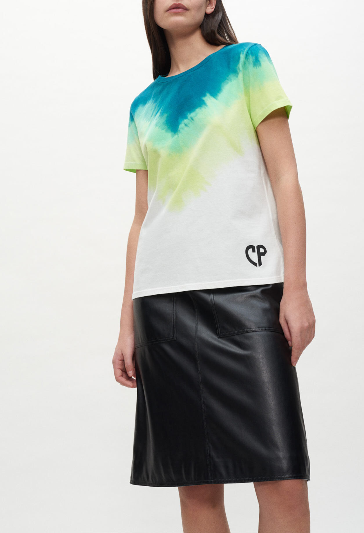 Camiseta tie & dye geométrica